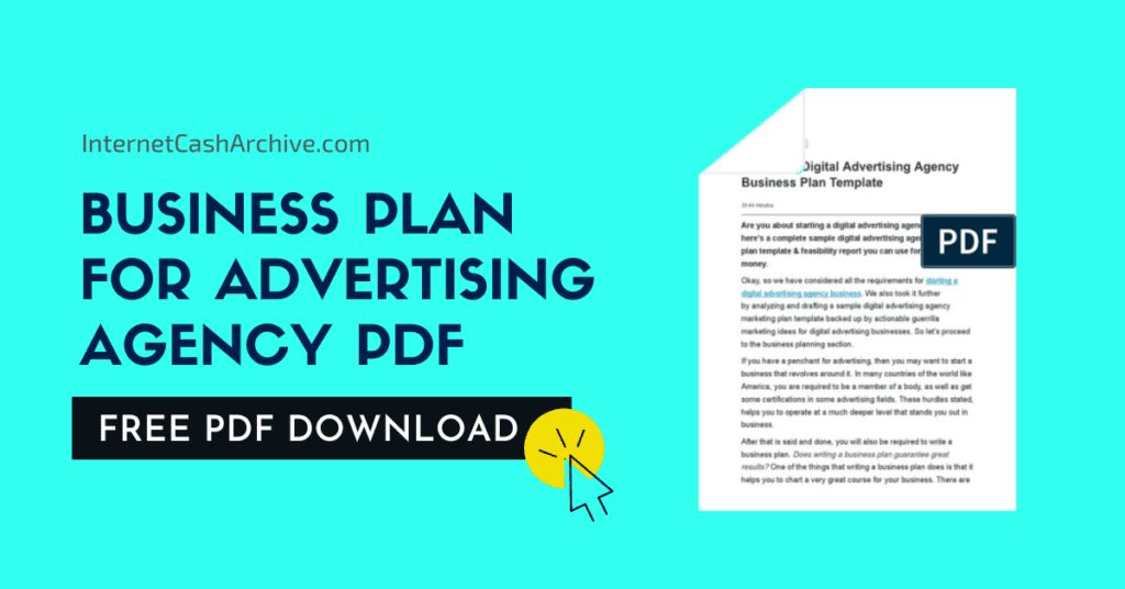 sample business plan for an advertising agency
