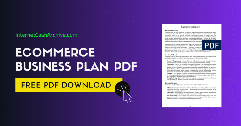 Ecommerce Business Plan PDF Free Download [+ Free Tips]
