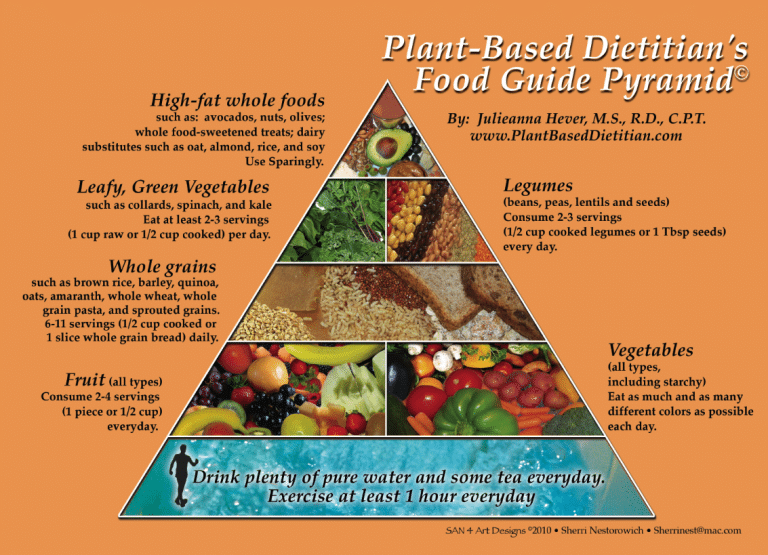 Plant-based dietician’s food guide pyramid